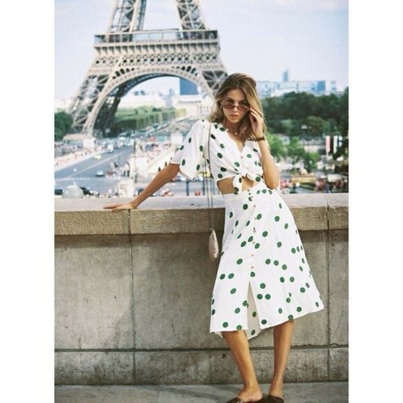 Faithfull The Brand Boulevards Top - Lolita Dot Size Small S - Picture 7 of 9